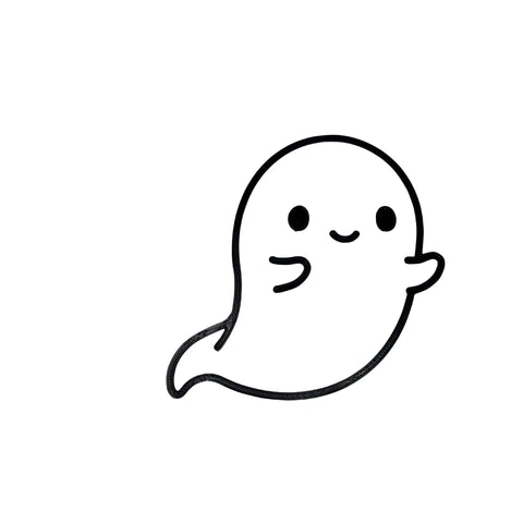 Kawaii Ghost Wall Decor – 3D Printed Plastic Sign | Made in USA Chatelet Manufacturing 