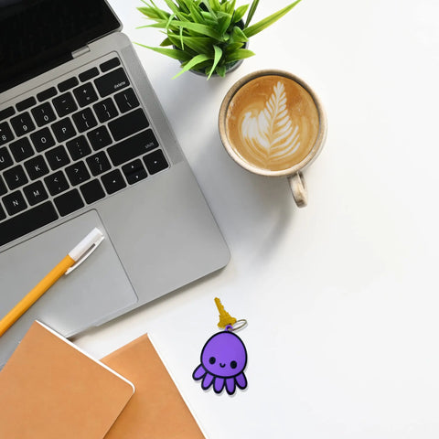 Kawaii Octopus Keychain – Cute Bag Charm | Made in USA Chatelet Manufacturing 