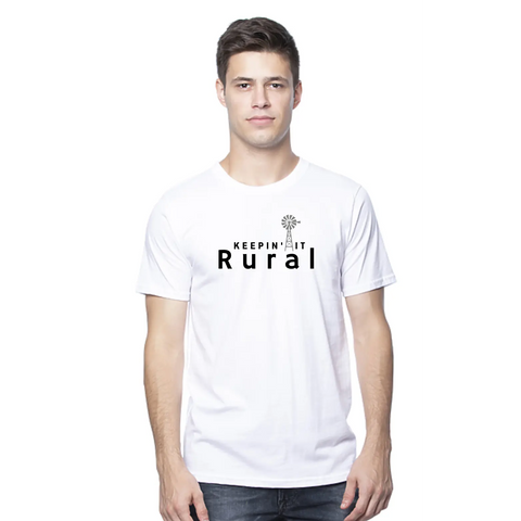 Keepin It Rural Organic Cotton Unisex T-Shirt – Tagless Design | Made in USA Suede Kloth 