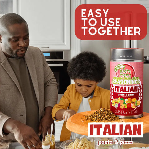 Kid's Italian Pasta And Pizza Seasoning 4.8 Oz – Kid Friendly Blend | Made In USA Gustus Vitae  Gourmet Seasonings