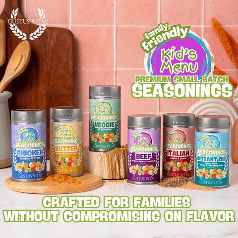 Kid's Italian Pasta And Pizza Seasoning 4.8 Oz – Kid Friendly Blend | Made In USA Gustus Vitae  Gourmet Seasonings