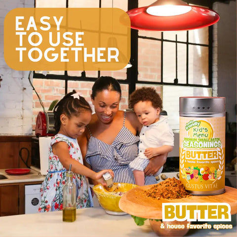 Kid’s Menu Butter Spice Blend 6.2 oz – Family Friendly | Made in USA Gustus Vitae  Gourmet Seasonings