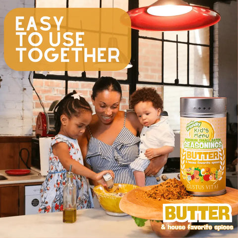Kid’s Menu Butter Spice Blend 6.2 oz – Family Friendly | Made in USA Gustus Vitae  Gourmet Seasonings
