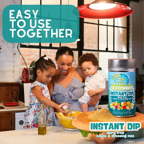 Kid’s Menu Instant Dip Mix – Dairy-Free Sauce 6.2 Oz | Made in USA Gustus Vitae  Gourmet Seasonings