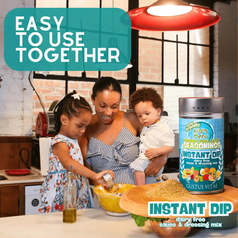 Kid’s Menu Instant Dip Mix – Dairy-Free Sauce 6.2 Oz | Made in USA Gustus Vitae  Gourmet Seasonings
