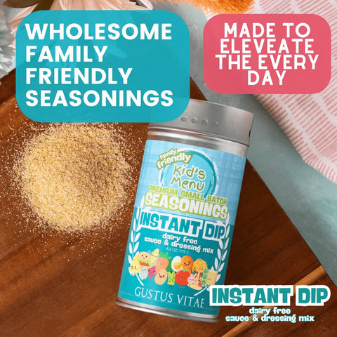 Kid’s Menu Instant Dip Mix – Dairy-Free Sauce 6.2 Oz | Made in USA Gustus Vitae  Gourmet Seasonings