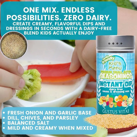 Kid’s Menu Seasoning Gift Set – 6-Pack XL Tins Family-Friendly Blends | Handcrafted in USA with Non-GMO Ingredients Gustus Vitae  Collections & Gift Sets