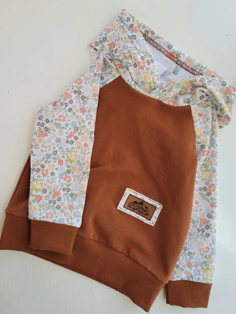 Kids Cinnamon Floral Hoodie Adventure Clothes Company  Kids Hoodie