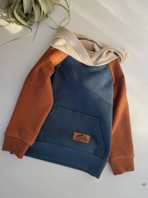 Kids Colorblock French Terry Hoodie – Soft Breathable Fabric | Cozy Kids Pullover | Made in USA Adventure Clothes Company  Kids Hoodie