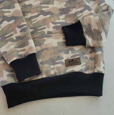Kids Faded Camo Cotton Fleece Hoodie Adventure Clothes Company  Kids Hoodie