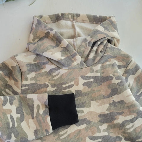 Kids Faded Camo Cotton Fleece Hoodie Adventure Clothes Company  Kids Hoodie