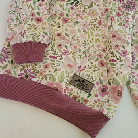 Kids Floral Cotton Fleece Hoodie Adventure Clothes Company  Kids Hoodie