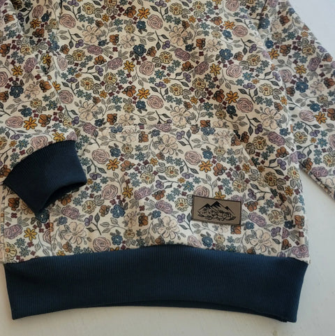 Kids Floral Cotton Fleece Hoodie Adventure Clothes Company  Kids Hoodie