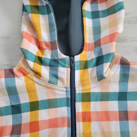 Kids Mid-Weight French Terry Plaid Hoodie – Soft Breathable Toddler Zip-Up | Made in USA Durable Apparel Adventure Clothes Company  Kids Hoodie