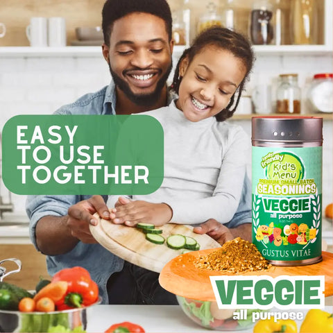 Kids Veggie All Purpose Seasoning 5 oz – Mild Flavor | Made in USA Gustus Vitae  Gourmet Seasonings