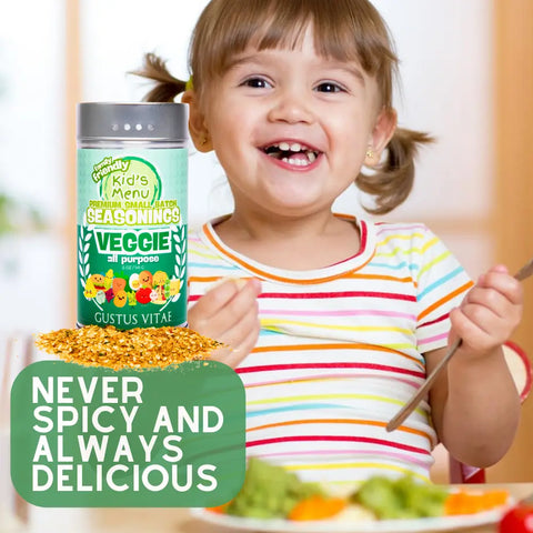 Kids Veggie All Purpose Seasoning 5 oz – Mild Flavor | Made in USA Gustus Vitae  Gourmet Seasonings