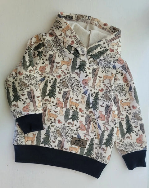 Kids Woodland Cotton Fleece Hoodie Adventure Clothes Company  Kids Hoodie