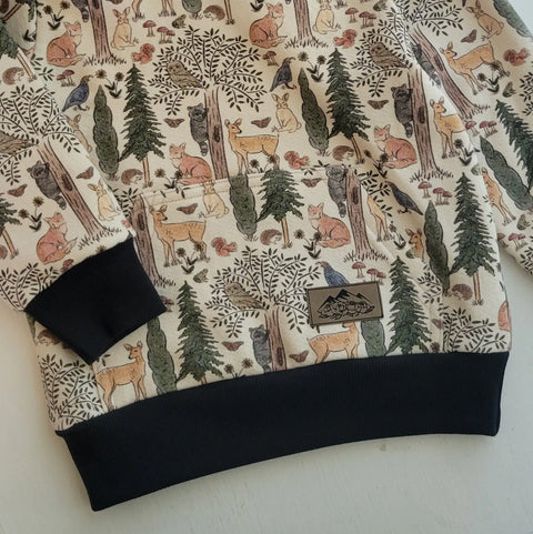 Kids Woodland Cotton Fleece Hoodie Adventure Clothes Company  Kids Hoodie