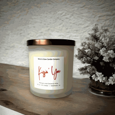 Kissin' You Luxury Candle The Wick and Glow Candle Company  Candles