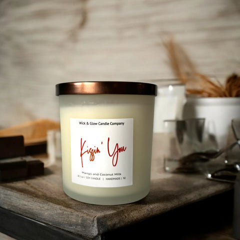 Kissin' You Luxury Candle The Wick and Glow Candle Company  Candles