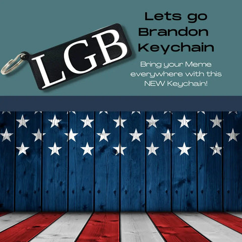 LGB Meme Keychain 3.5 Inch – 3D Printed Key Ring | Made in USA Chatelet Manufacturing 