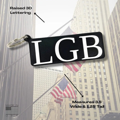 LGB Meme Keychain 3.5 Inch – 3D Printed Key Ring | Made in USA Chatelet Manufacturing 