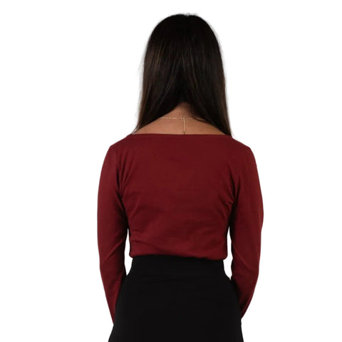 Women’s Long Sleeve Cowl Neck Top – Organic Cotton Jersey | Made in USA Spiritex | Sustainable Apparel  Women's Tops