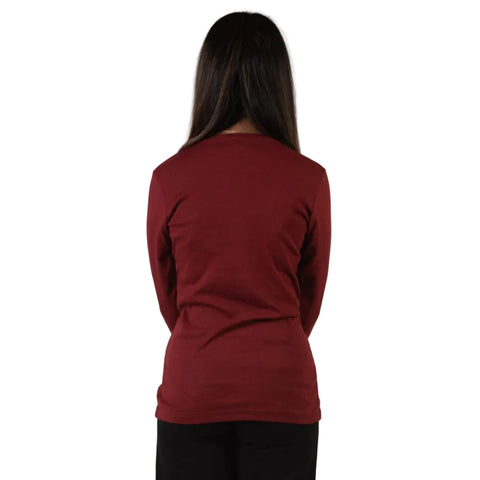 Women's Organic Cotton Long Sleeve Crewneck Tee – Fitted Baby Rib Fabric | Made in USA Spiritex | Sustainable Apparel  Women's Tees & Tanks