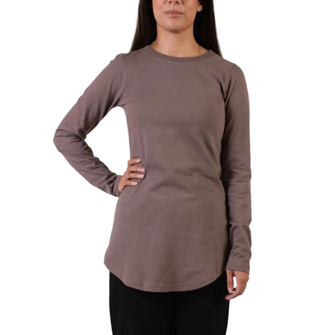 Women's Long Sleeve Organic Cotton Tunic Top – Mediumweight Jersey | Made in USA Spiritex | Sustainable Apparel  Women's Tees & Tanks