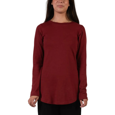 Women's Long Sleeve Organic Cotton Tunic Top – Mediumweight Jersey | Made in USA Spiritex | Sustainable Apparel  Women's Tees & Tanks