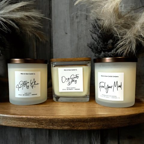 Ladies of R&B Inspired Luxury Scented Candle Trio – 12.5 oz & 8.5 oz Soy Wax Set | Handmade in USA Wick and Glow Candle Company™  Candles