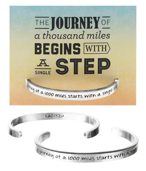Lao Tzu's Inspirational Quotable Cuff Bracelet – Recycled Pewter Daily Motivator Accessory | Handcrafted in USA Whitney Howard Designs  Cuff Bracelets