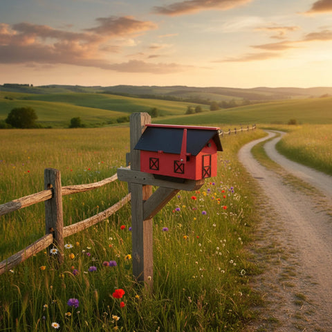 Large Amish-Made Barn Style Mailbox Poly Lumber – Weatherproof & UV Resistant | Made in USA Amish Toy Box  Mailbox