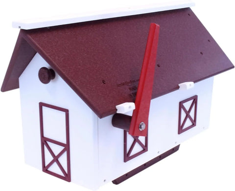 Large Amish-Made Barn Style Mailbox Poly Lumber – Weatherproof & UV Resistant | Made in USA Amish Toy Box  Mailbox