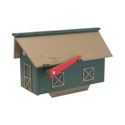 Large Amish-Made Barn Style Mailbox Poly Lumber – Weatherproof & UV Resistant | Made in USA Amish Toy Box  Mailbox