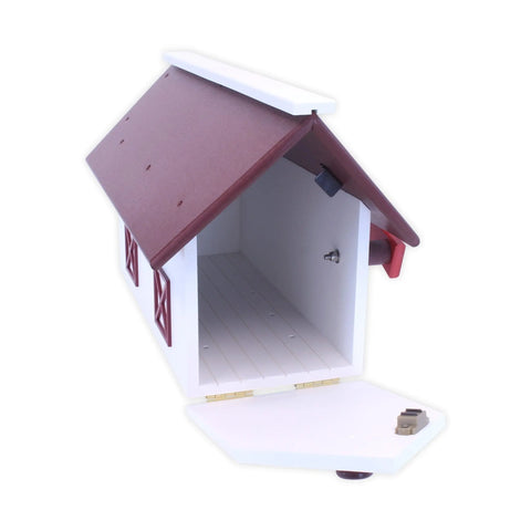 Large Amish-Made Barn Style Mailbox Poly Lumber – Weatherproof & UV Resistant | Made in USA Amish Toy Box  Mailbox