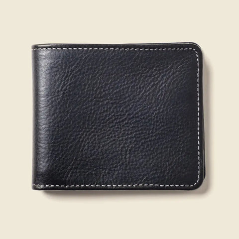 Large Black Full Grain Leather Billfold Wallet – Casupo | Handmade in USA CASUPO  Large Bifold