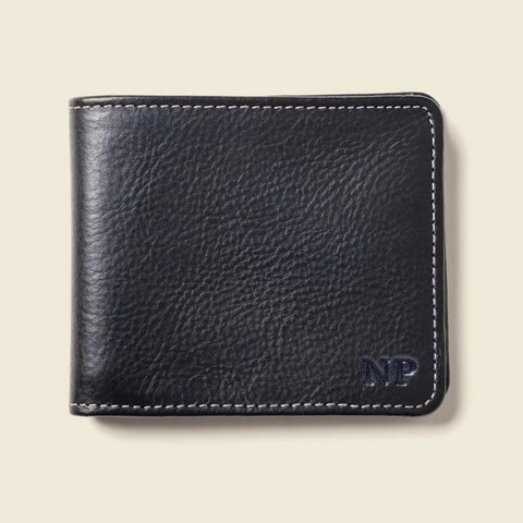Large Black Full Grain Leather Billfold Wallet – Casupo | Handmade in USA CASUPO  Large Bifold