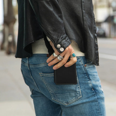 Large Black Full Grain Leather Billfold Wallet – Casupo | Handmade in USA CASUPO  Large Bifold