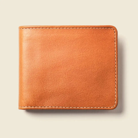 Large Natural Leather Billfold Wallet 4.25x3.5 Inches – Handmade in USA CASUPO  Large Bifold