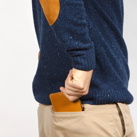 Large Natural Leather Billfold Wallet 4.25x3.5 Inches – Handmade in USA CASUPO  Large Bifold