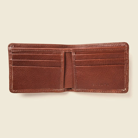 Large RFID Blocking Chocolate Leather Billfold Wallet 4 x 3.5 Inch | Handcrafted in USA CASUPO  Large Bifold