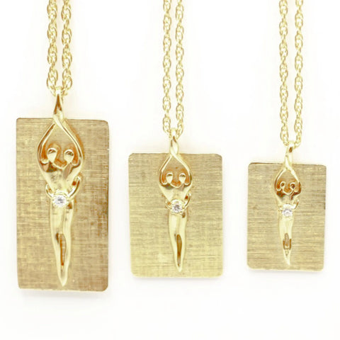 Large Unisex Soulmate Necklace – 14kt Gold Overlay Sterling Silver – 22 Inch Rope Chain | Made in USA Symbol of Love Jewelry  Necklace