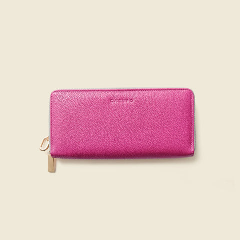 Large Zipper Wallet With Detachable Key Ring - Pink CASUPO  Zipper Wallet