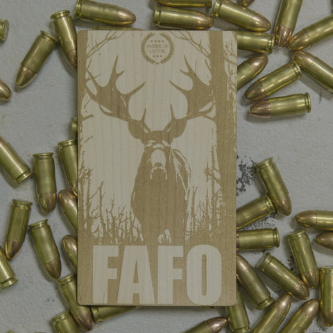 Laser-Etched Wood Animal Stickers – Rustic Outdoor Decor | Made in USA American Lictor  Wood Stickers