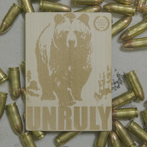 Laser-Etched Wood Animal Stickers – Rustic Outdoor Decor | Made in USA American Lictor  Wood Stickers