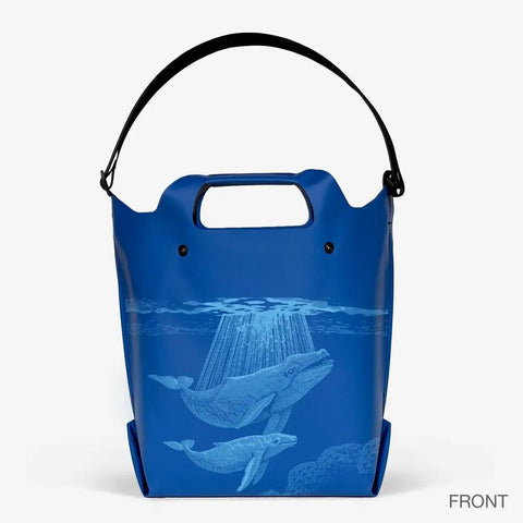 LastBag Whale Tote Bag 11x7x14 Inch – Durable Waterproof Industrial Vinyl | Made in USA eqpd  LastBags 64.00 17" Shoulder / Royal