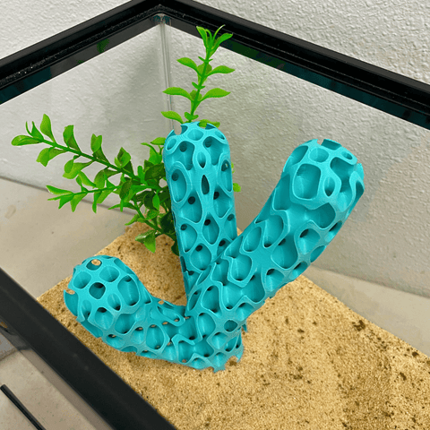 Large Reef Branch Aquarium Ornament – Vibrant Coral Decor 7 Inch | Made in USA Chatelet Manufacturing 
