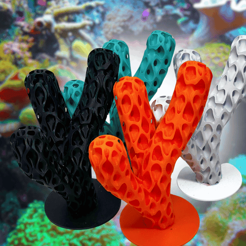 Large Reef Branch Aquarium Ornament – Vibrant Coral Decor 7 Inch | Made in USA Chatelet Manufacturing 
