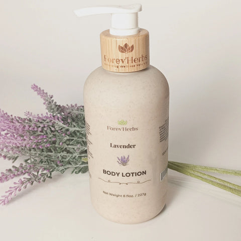 Lavender Body Lotion 8 oz – Natural Moisturizer | Handcrafted in USA Forev'Herbs  Lotion